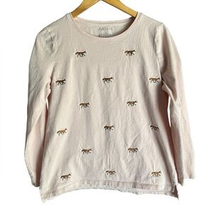 ❤️Talbots Light Pink Top with Foxes M Petite